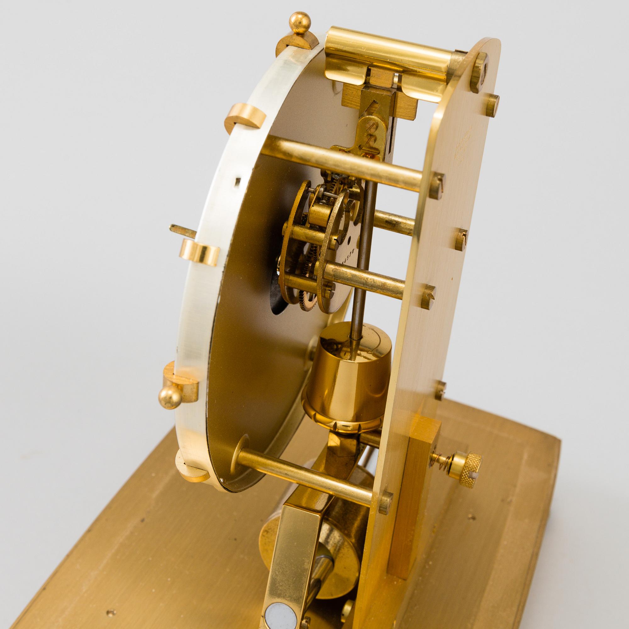 A table clocks, brass, Kundo, 20th century.