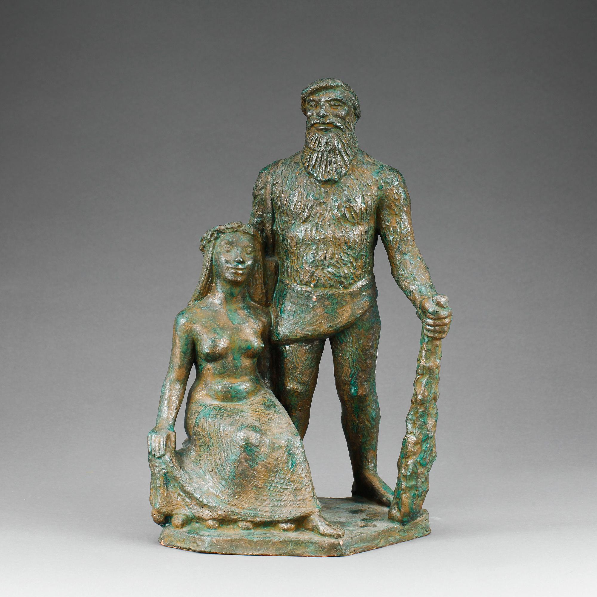 DAVID WRETLING, skuptur, terracotta, signerad, daterad 1960.