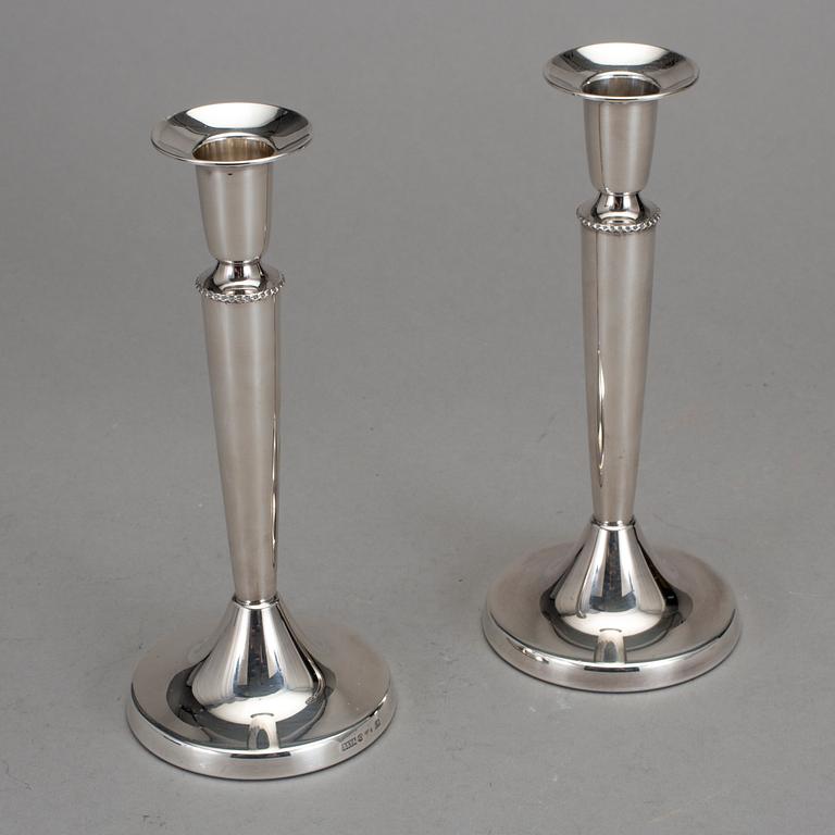 LJUSSTAKAR, 1 par, silver, BEFA, Göteborg, 1970.