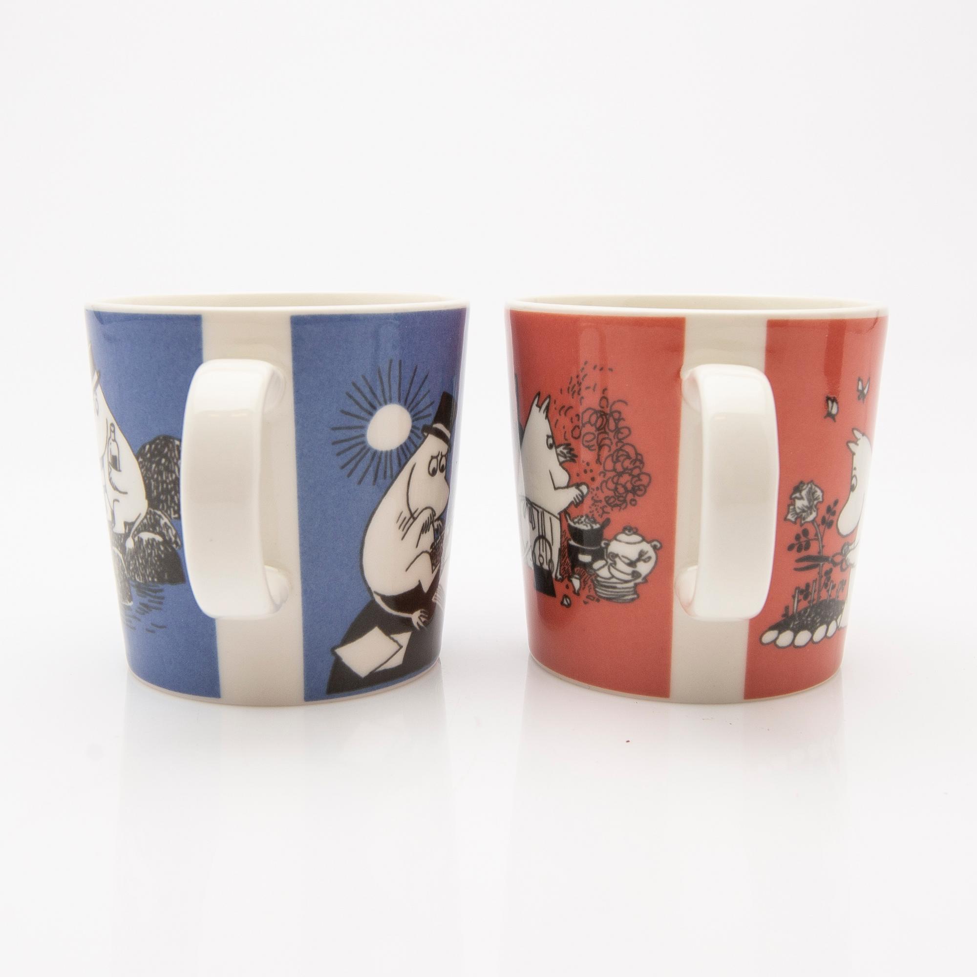 Moomin mugs, 2 pcs, Arabia, Finland, 1990-1999.