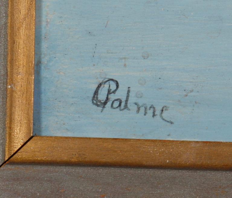 PALME, EINAR, olja på pannå, sign.