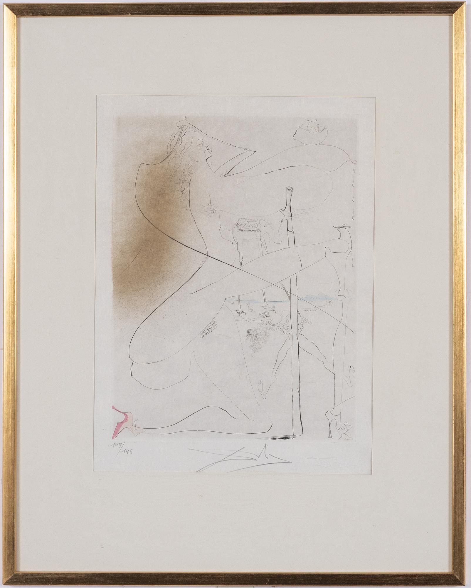 Salvador Dalí, "La femme à la béquille",  from Venus in Furs.