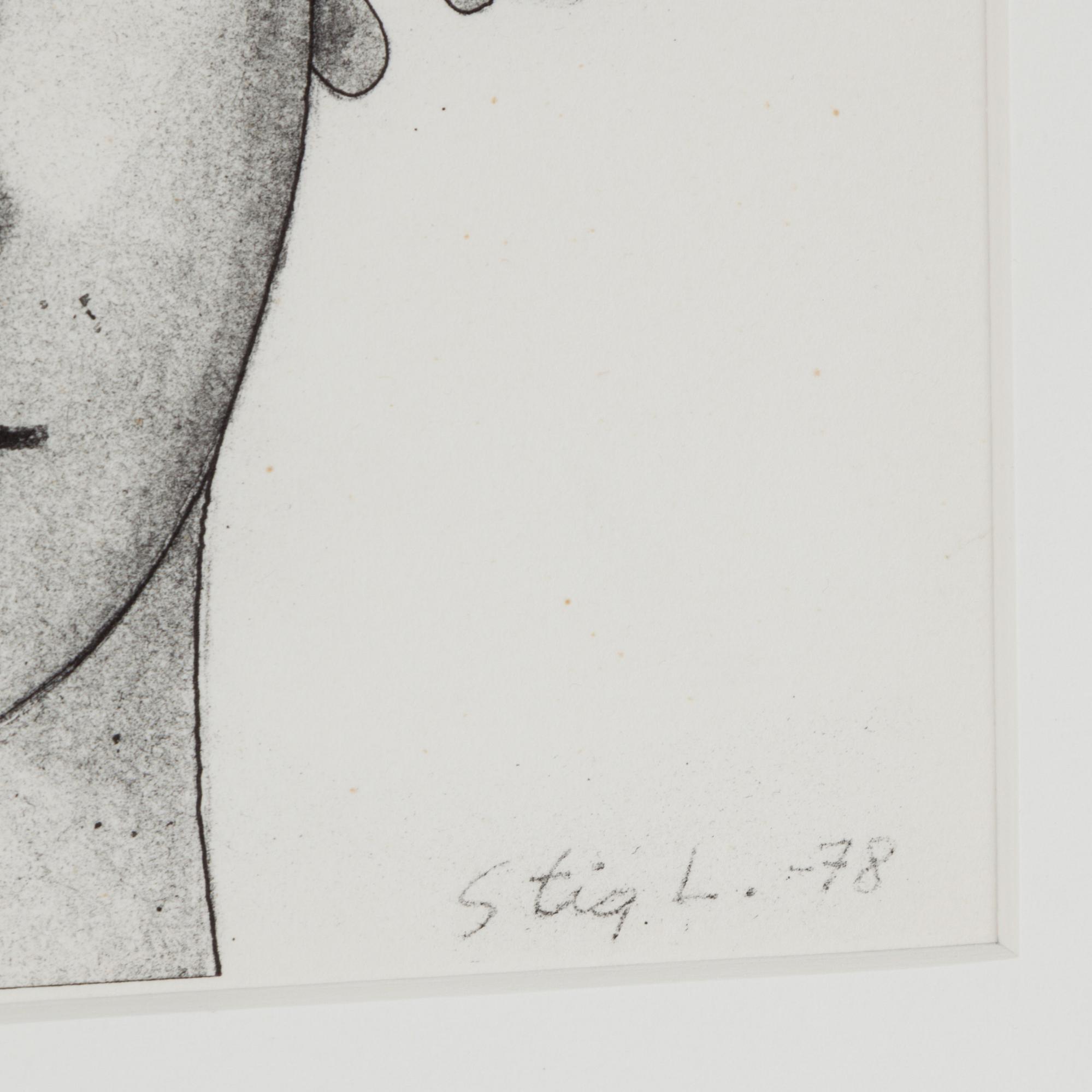 STIG LINDBERG, color litograph. Signed and dated -78 in the print.