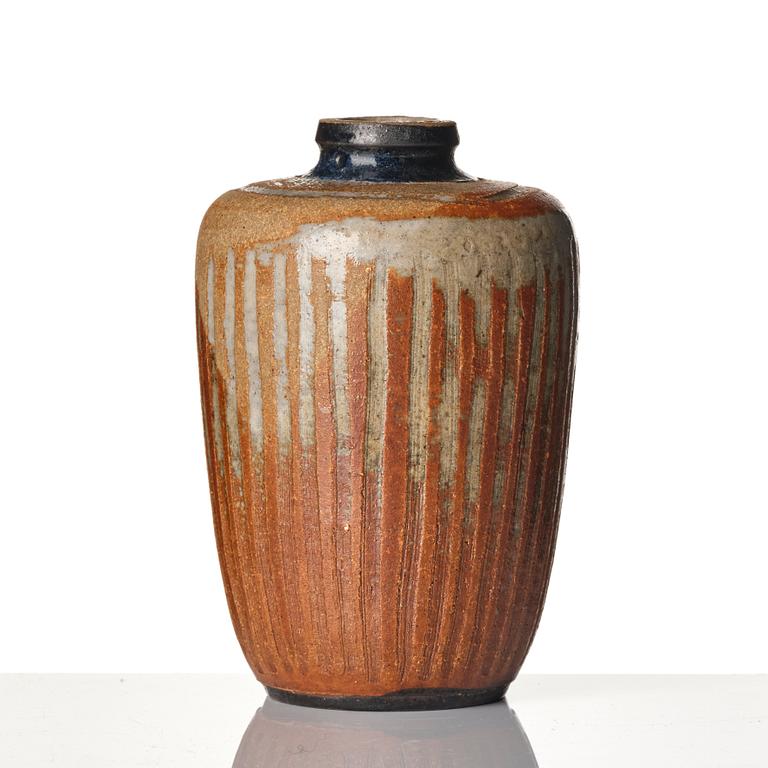 Anders Bruno Liljefors, a stoneware vase, Gustavsberg studio, Sweden 1940s-50s.