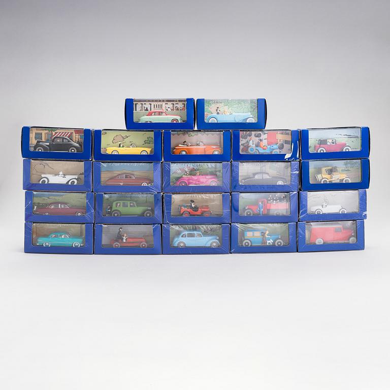 A collection of 22 Tintin cars, Hergé-Moulinsart.
