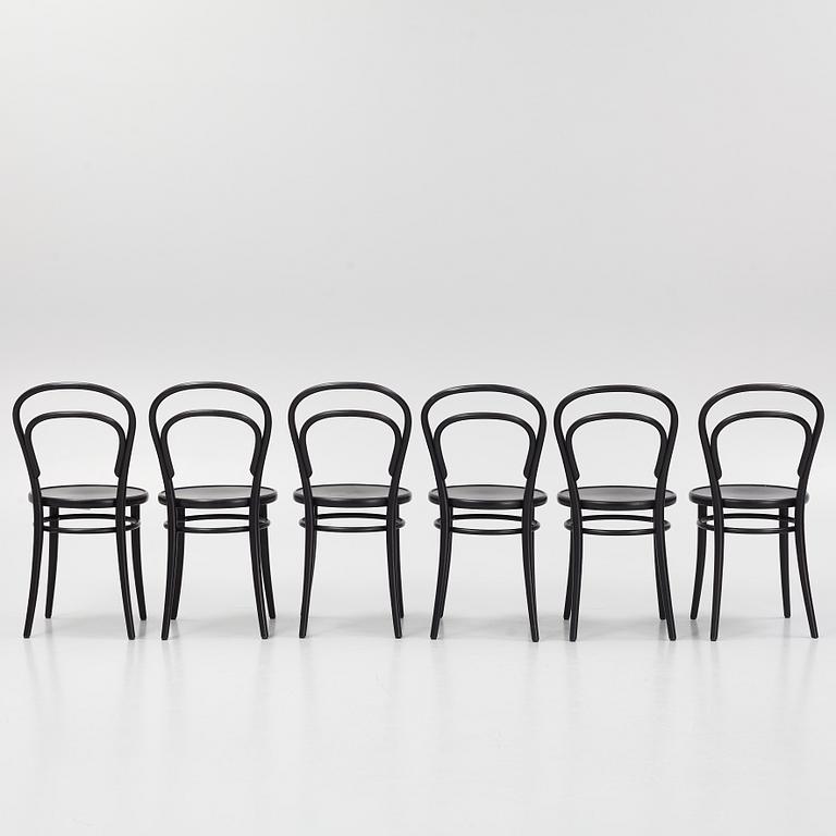 Six Bentwood Chairs, 'No 14', Ton.