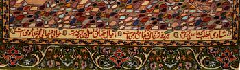 MATTO, an old Tabriz figural, ca 126,5-129,5 x 97,5-98,5 cm.