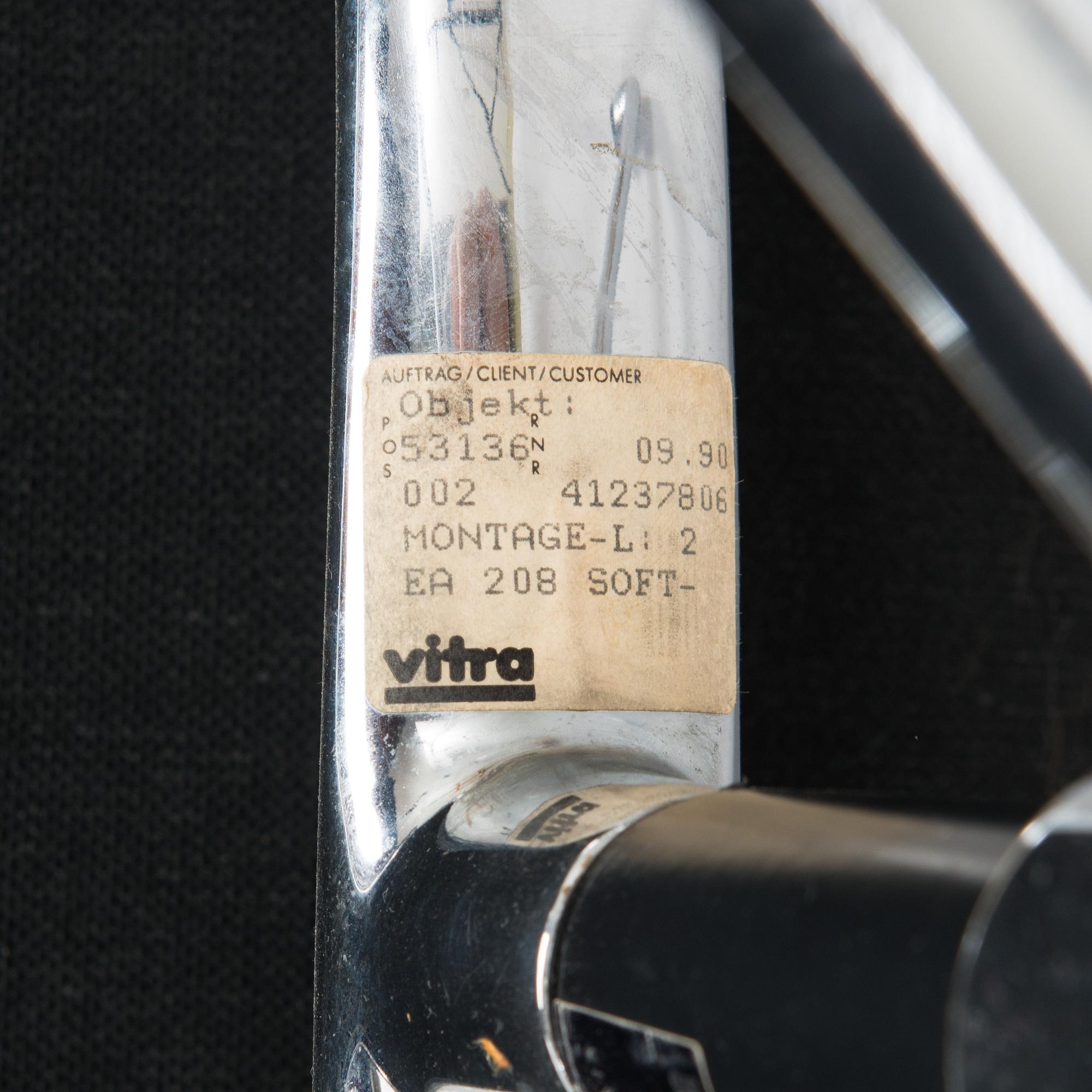 CHARLES & RAY EAMES, kontorsstol, "EA 208 Soft Pad Chair", Vitra.