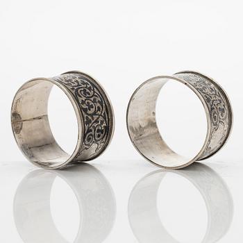 Lautasliinarenkaita, pari, hopea, niello, Kiova 1908-1926.