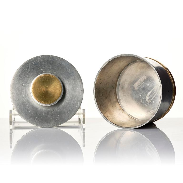 Nils Fougstedt, a lidded pewter bowl, Firma Svenskt Tenn, Stockholm, 1936.