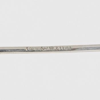 CG Hallberg, cocktailpinnar, 12 st, silver, Stockholm 1932-35.