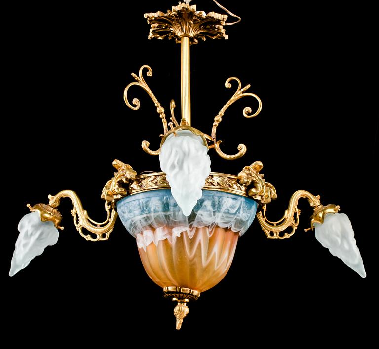 TAKLAMPA, 1900-talets andra hälft. Höjd ca 60 cm.