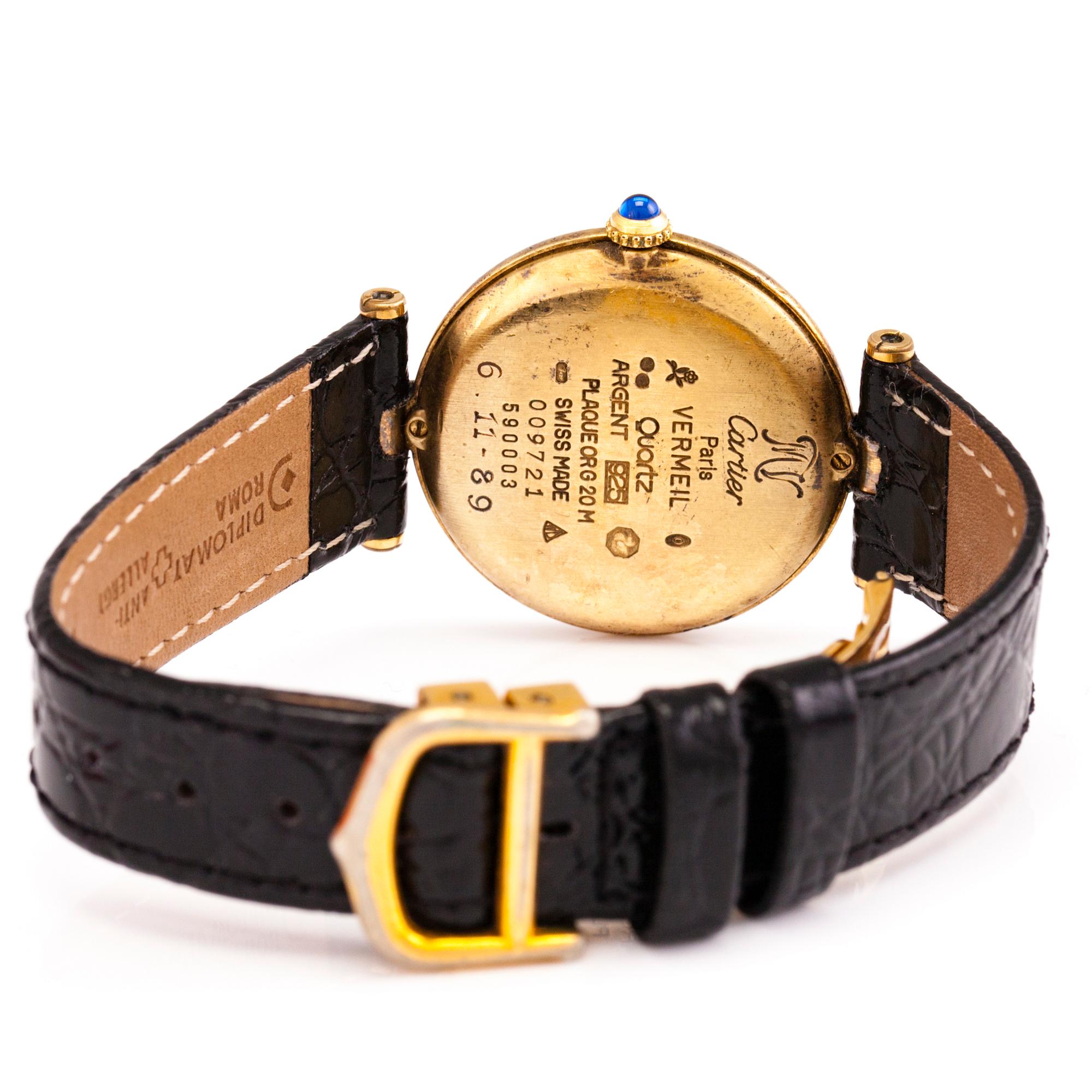 Cartier vermeil quartz argent 925 discount
