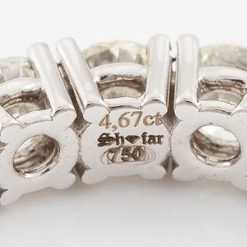 Ring helallians, 18K vitguld med briljantslipade diamanter.