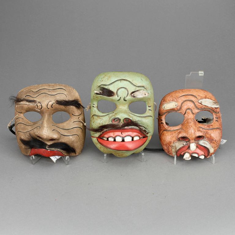 MASKER, 3 st, Japan, 1900-tal.