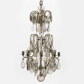 A Rococo style chandelier, circa 1900.