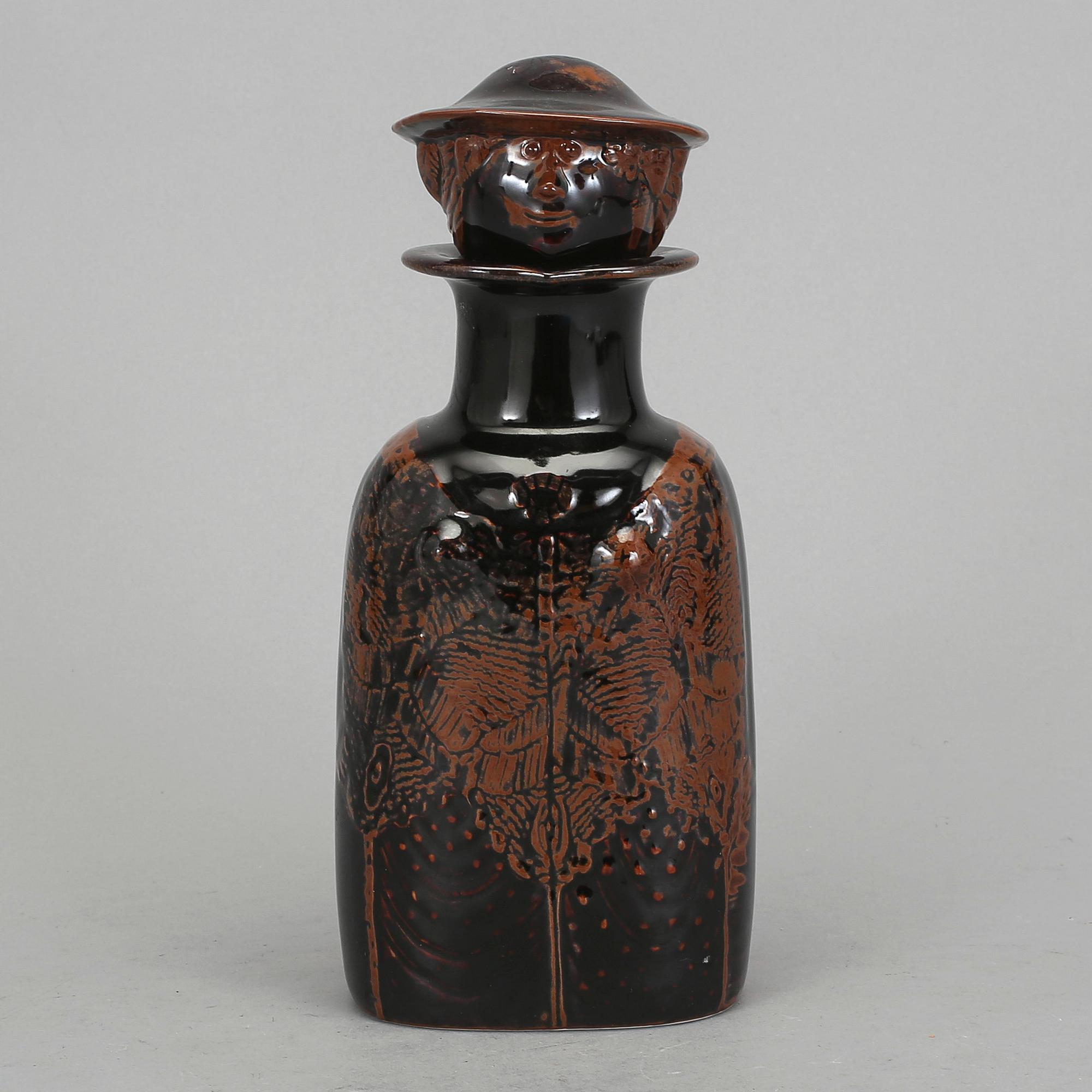 KARAFF, stengods. Stig Lindberg, Gustavsberg studio, 1970-tal.