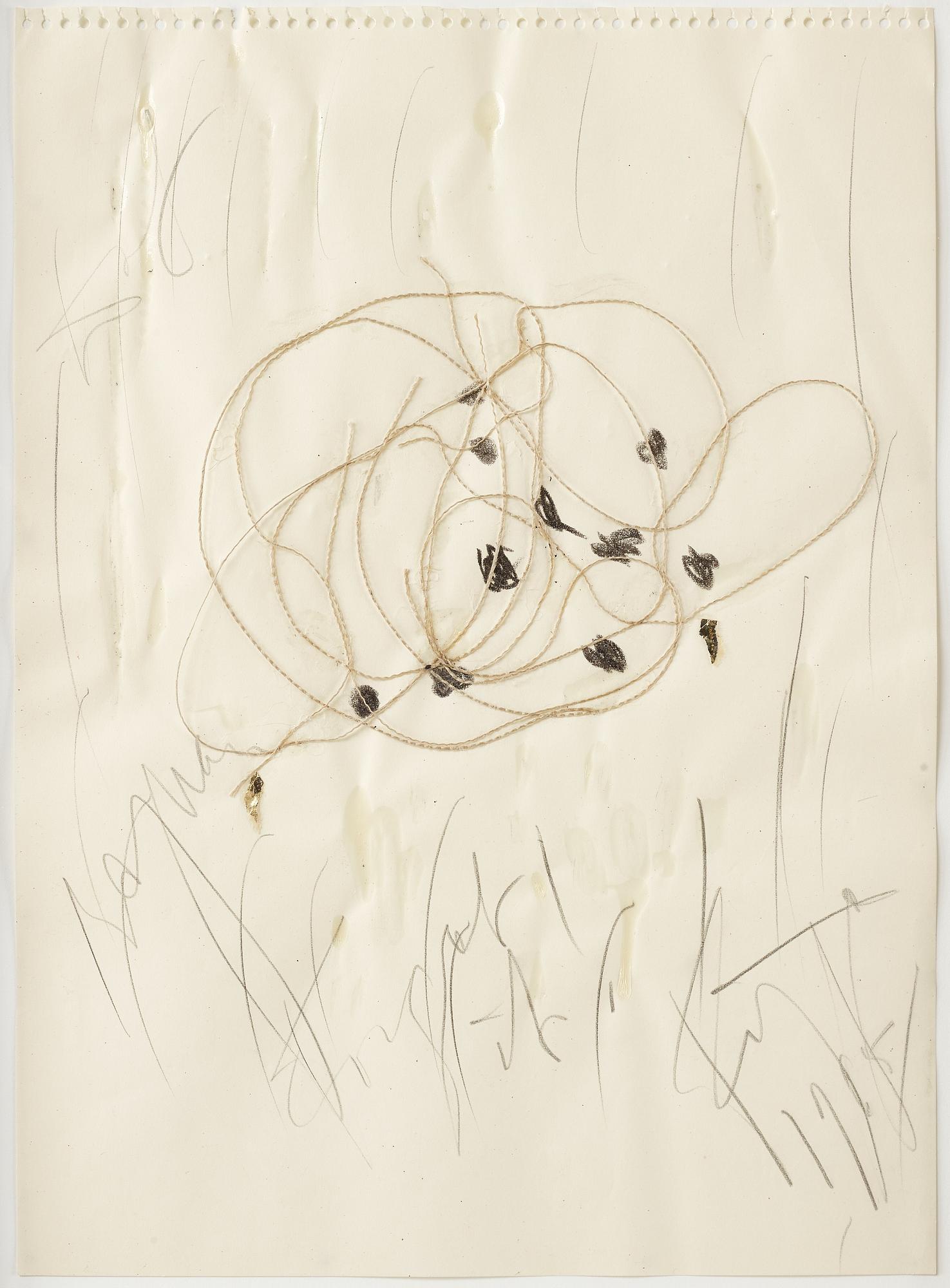 Eddie Figge, mixed media with collage on paper, signed and dated 1965.