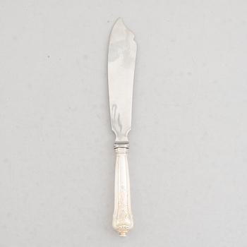 Ole Hagen, a Sterling Silver Cake Knife, "Rosenborg", A Michelsen, Copenhagen circa 1960.