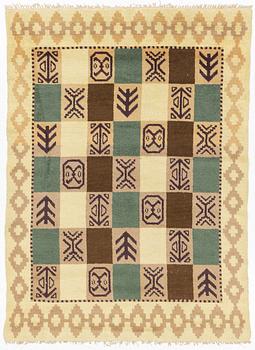 A Swedish knotted pile carpet, c 243 x 175 cm.