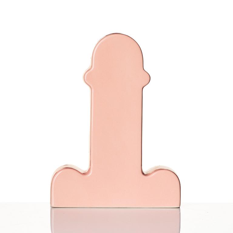 Ettore Sottsass, a 'Shiva' pink glazed ceramic vase, B.D Barcelona, post 1973.