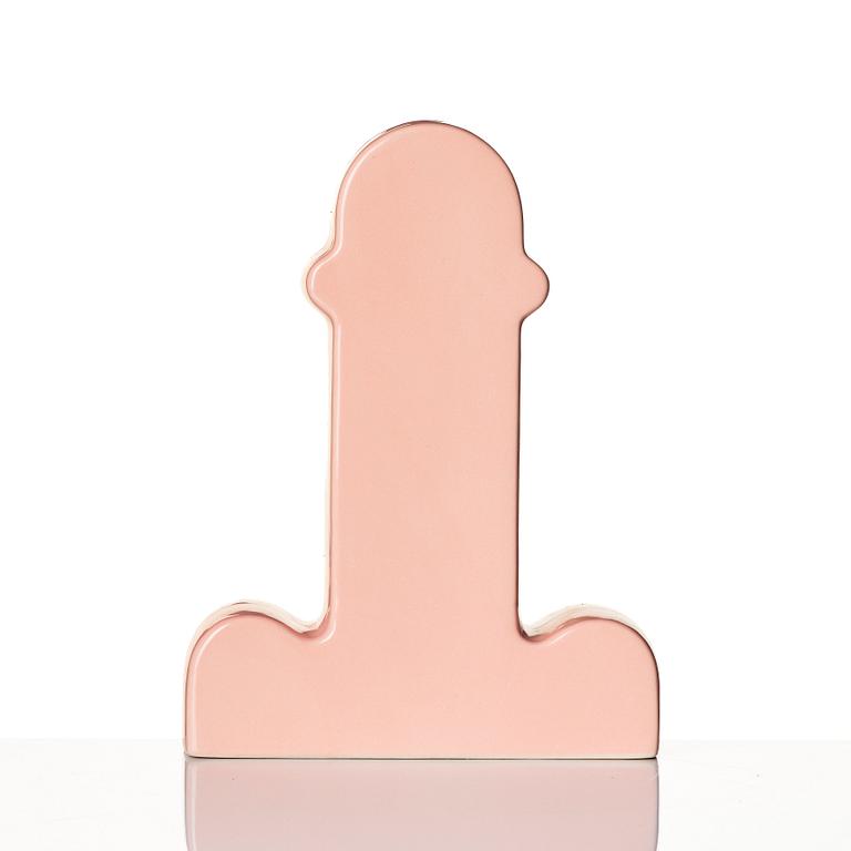 Ettore Sottsass, a 'Shiva' pink glazed ceramic vase, B.D Barcelona, post 1973.