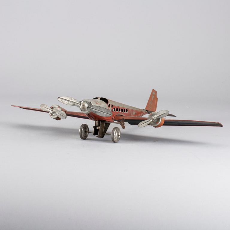 A lithographed tin AEROPLAN "AIR FRANCE "JOUSTRA  1930'S.