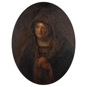 Rembrandt Harmensz van Rijn, kopia efter, ca 1900, 
 Konstnärens mor.