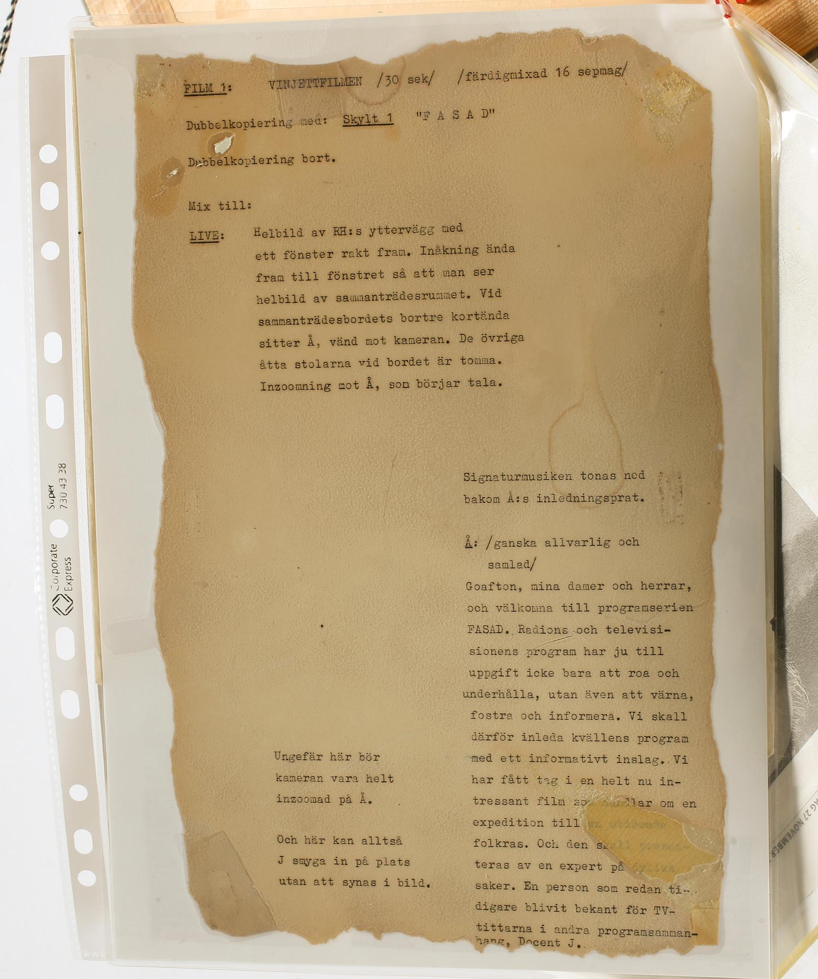 A SIGNED BLACK AND WHITE PHOTOGRAPH DEPICTING SWEDISH COMEDY GROUP "SKÄGGEN" CIRCA 1963.