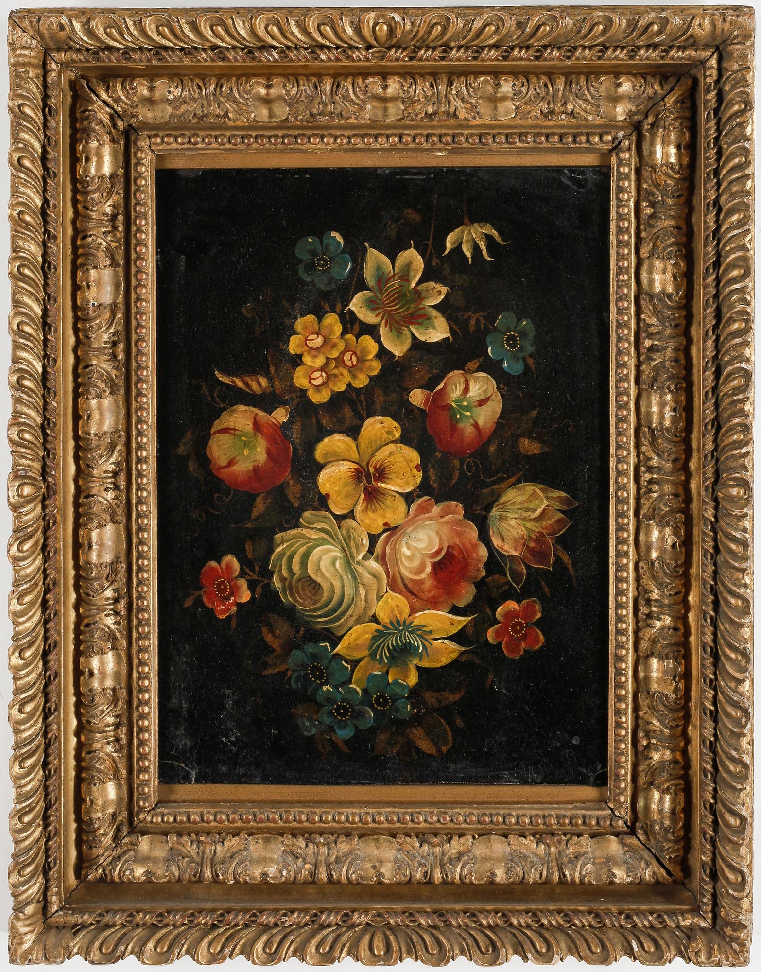 OKÄND KONSTNÄR, olja på pannå, ej signerad, 1800-tal.