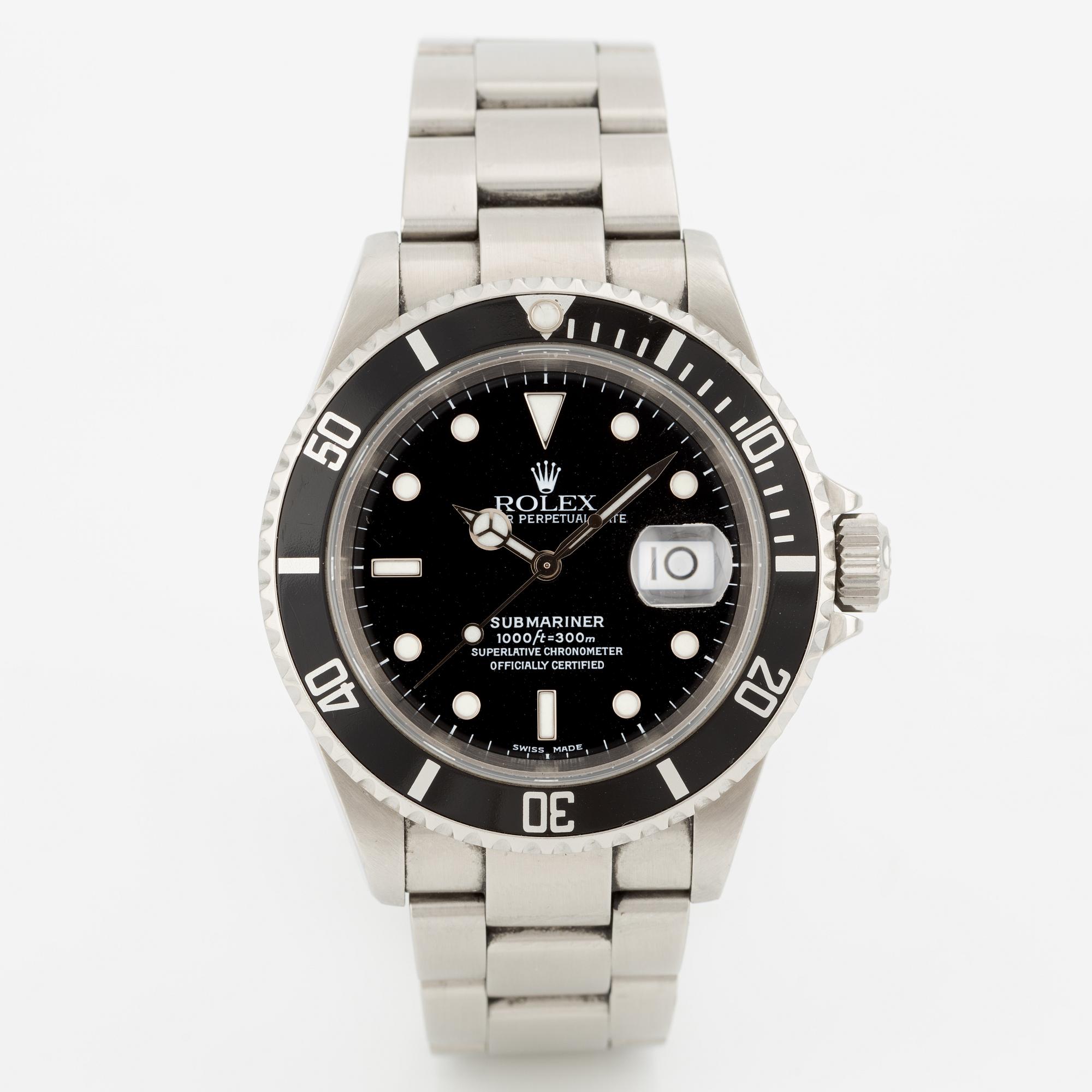 Rolex, Oyster Perpetual Date, Submariner, armbandsur, 40 mm.