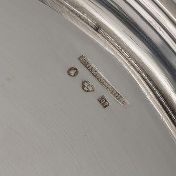 A Swedish silver bowl, marks of CG Hallberg, Stockholm 1906.