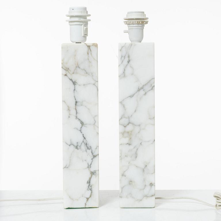 Table lamps, a pair, Bergboms, second half of the 20th century.