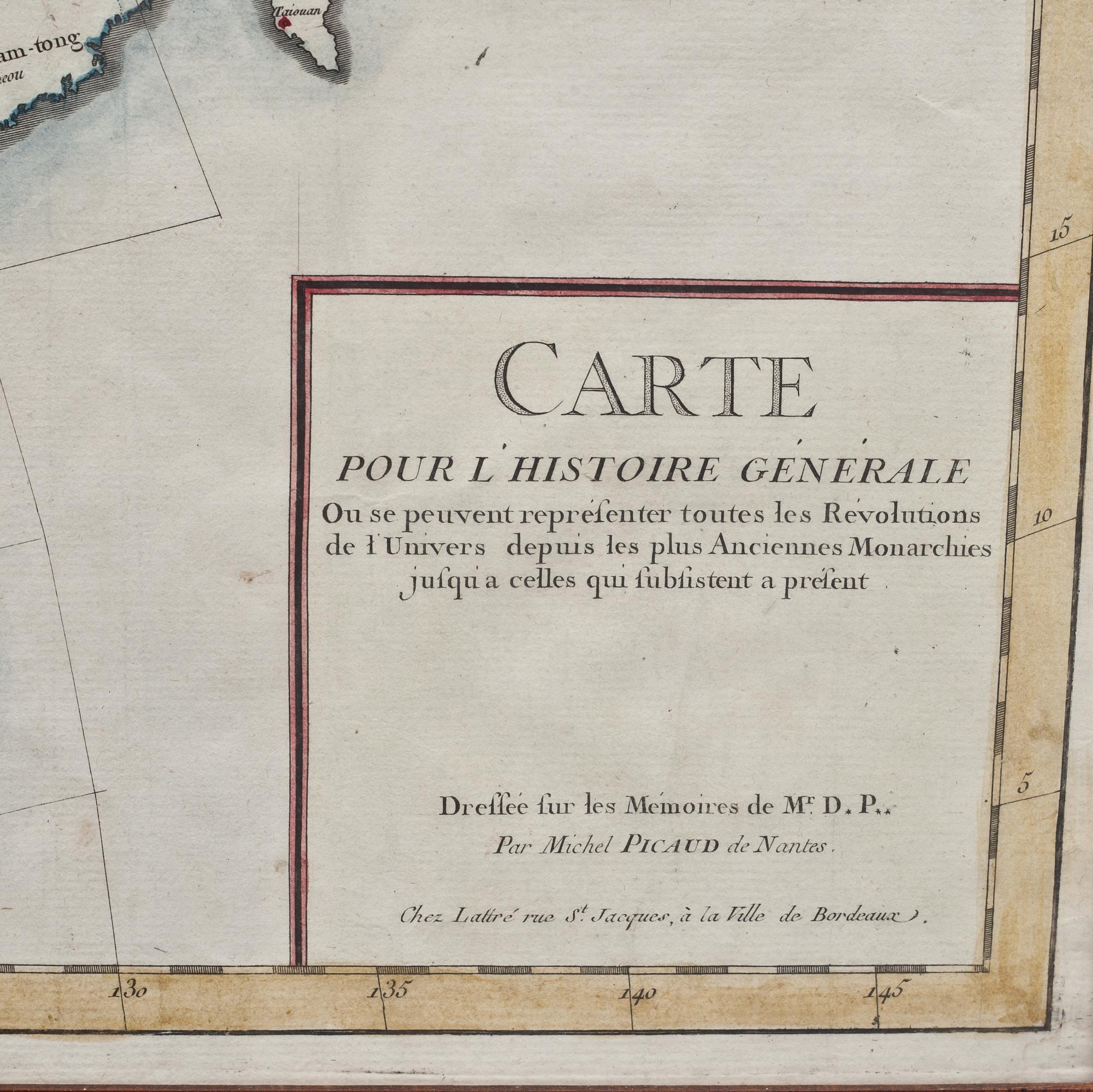 KARTA, Europa, Asien, Ryssland "Carte" 1700-tal.