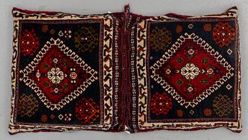A SADDLEBAG, an old Qashqai, 
circa 113 x 59 cm.