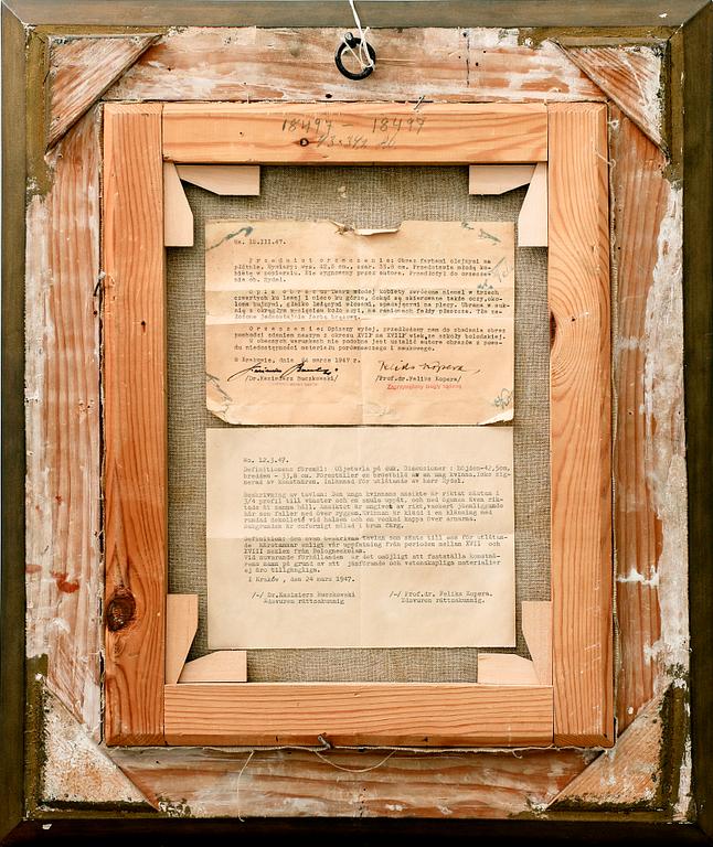 Okänd konstnär 1700/1800-tal , olja på duk lagd på pannå.