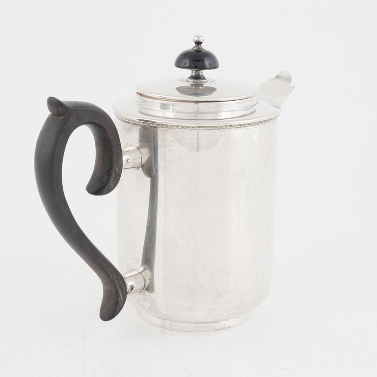 A Swedish Silver Coffee Pot mark of CG Hallberg, Stockholm 1936.