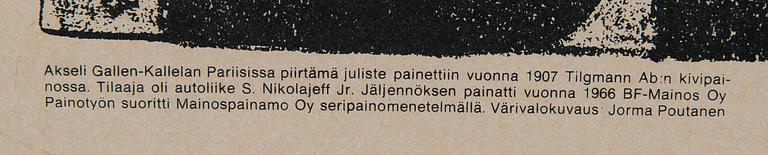 TRYCKBILD, "Bil aktie Bol", Mainospainamo Oy, 1966.