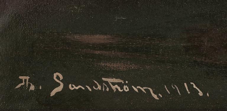JOHAN OSSIAN-ANDERSSON, olja på duk, signerad Th Sandström, daterad 1913.