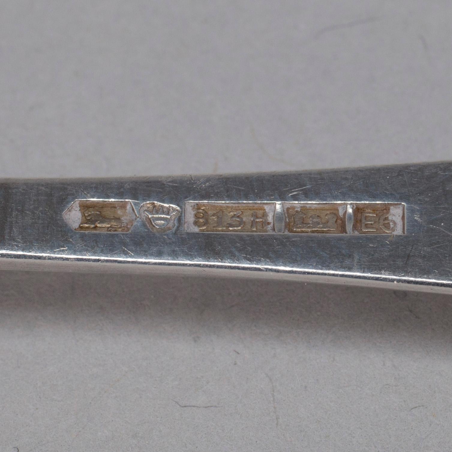 SKEDAR, 10 st, silver, Kultakeskus, Tavastehus 1930-tal. Vikt tot. 446 g.