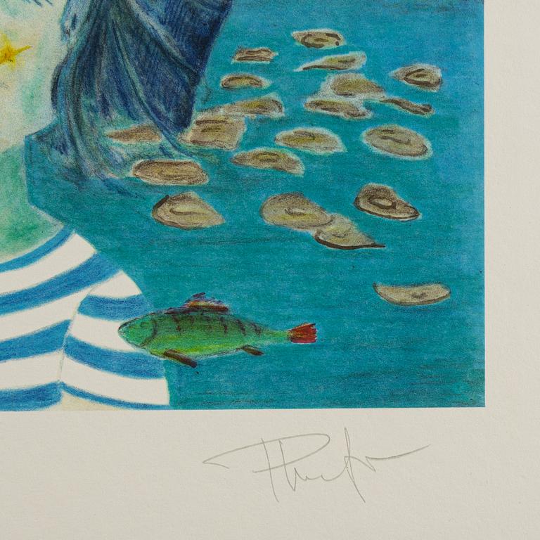 Plura Jonsson, lithograph in colours, signed VI/XL.