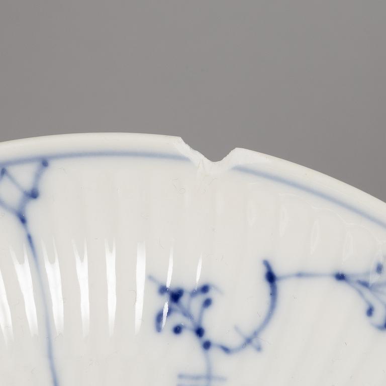 Service pieces, 13 pcs, porcelain, "Blue Fluted", Royal Copenhagen, Denmark.