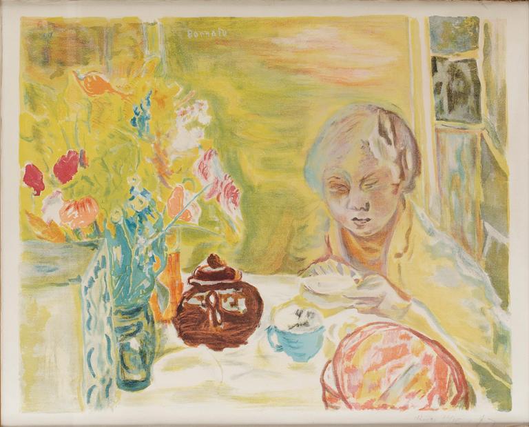 PIERRE BONNARD, färglitografi av Fernand Mourlot efter ett original av Pierre Bonnard. Sign av Fernand Mourlot.