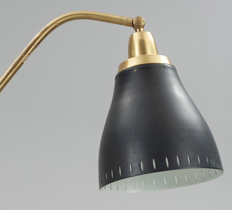 GOLVLAMPA, mässing och metall, Hans Bergström, Ateljé Lyktan, 1940-/1950-tal.