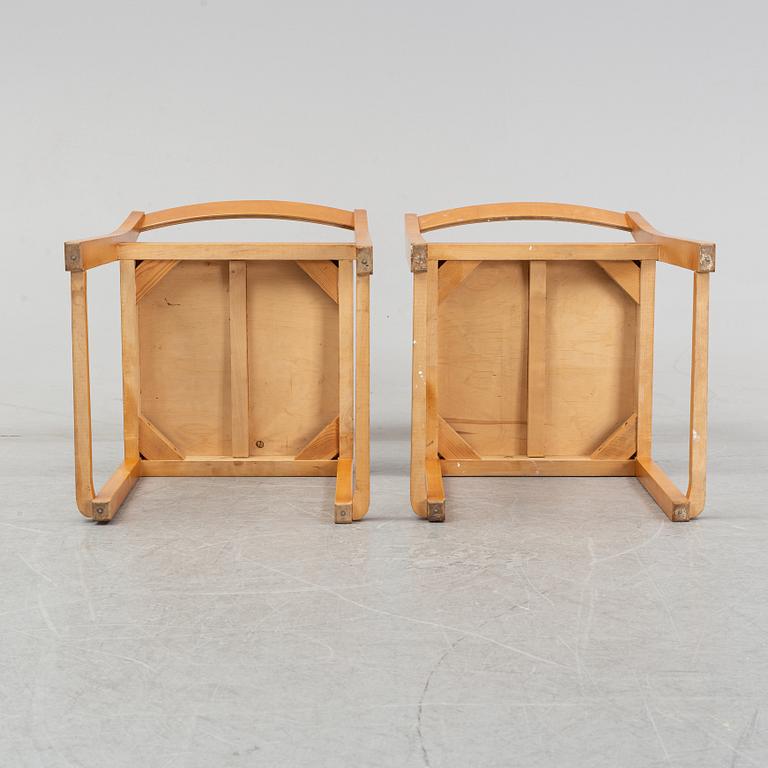 Six birch chairs by Sven Markelius, mid 20th Century.