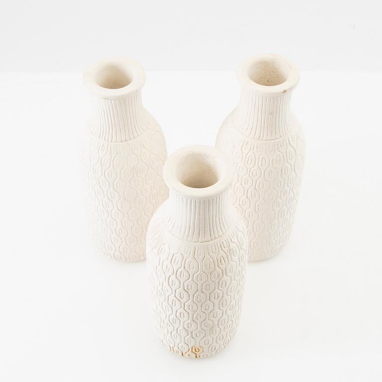 Gunnar Nylund, Vases 3 pcs, Nymölle Denmark.