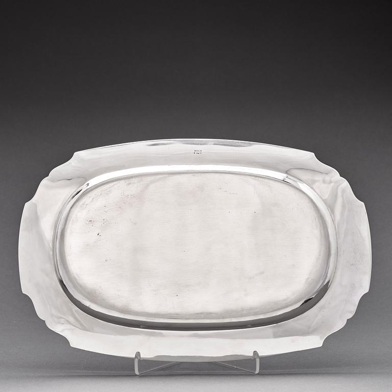 W.A Bolin, a silver serving dish, Stockholm 1932.