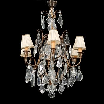 A mid 20th century chandelier in rococo style.