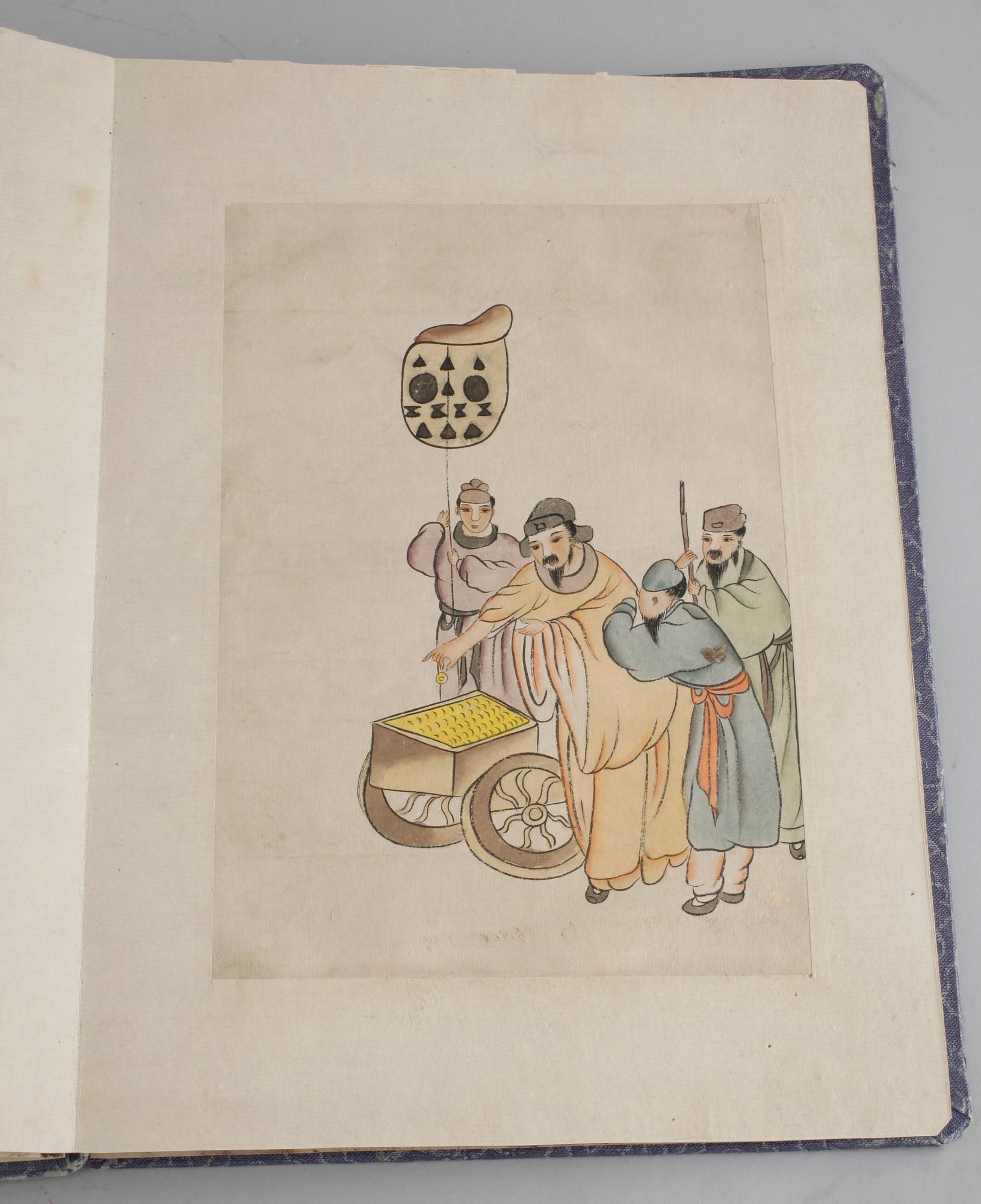 ILLUSTRERAD BOK/AKVARELLER, Kina, 1900-tal.