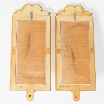 Mirror sconces, a pair, Gustavian style, 2000.
